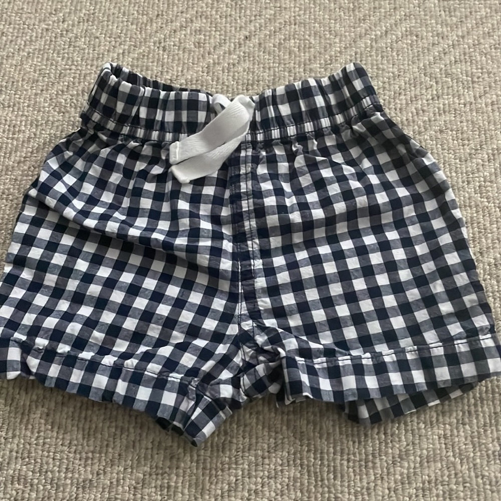 Carter’s Blue & White Gingham Shorts 3 - 6 months